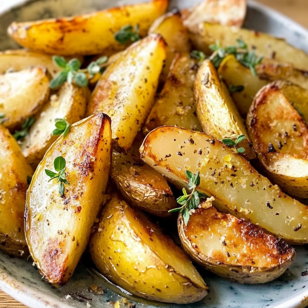 Zesty Lemon Roasted Greek Potatoes Recipe