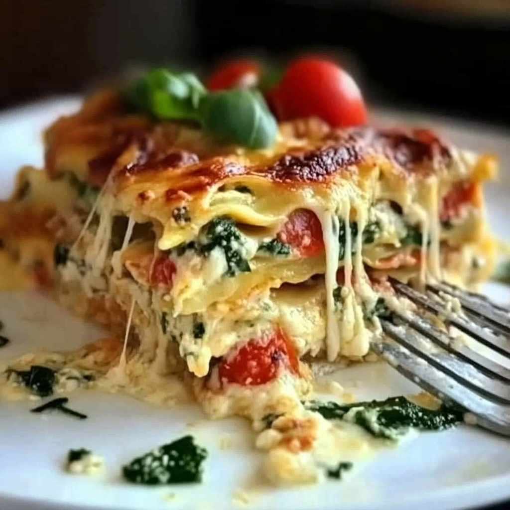White Chicken Caprese Lasagna Recipe