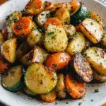 Garlic Herb Roasted Potatoes, Carrots & Zucchini