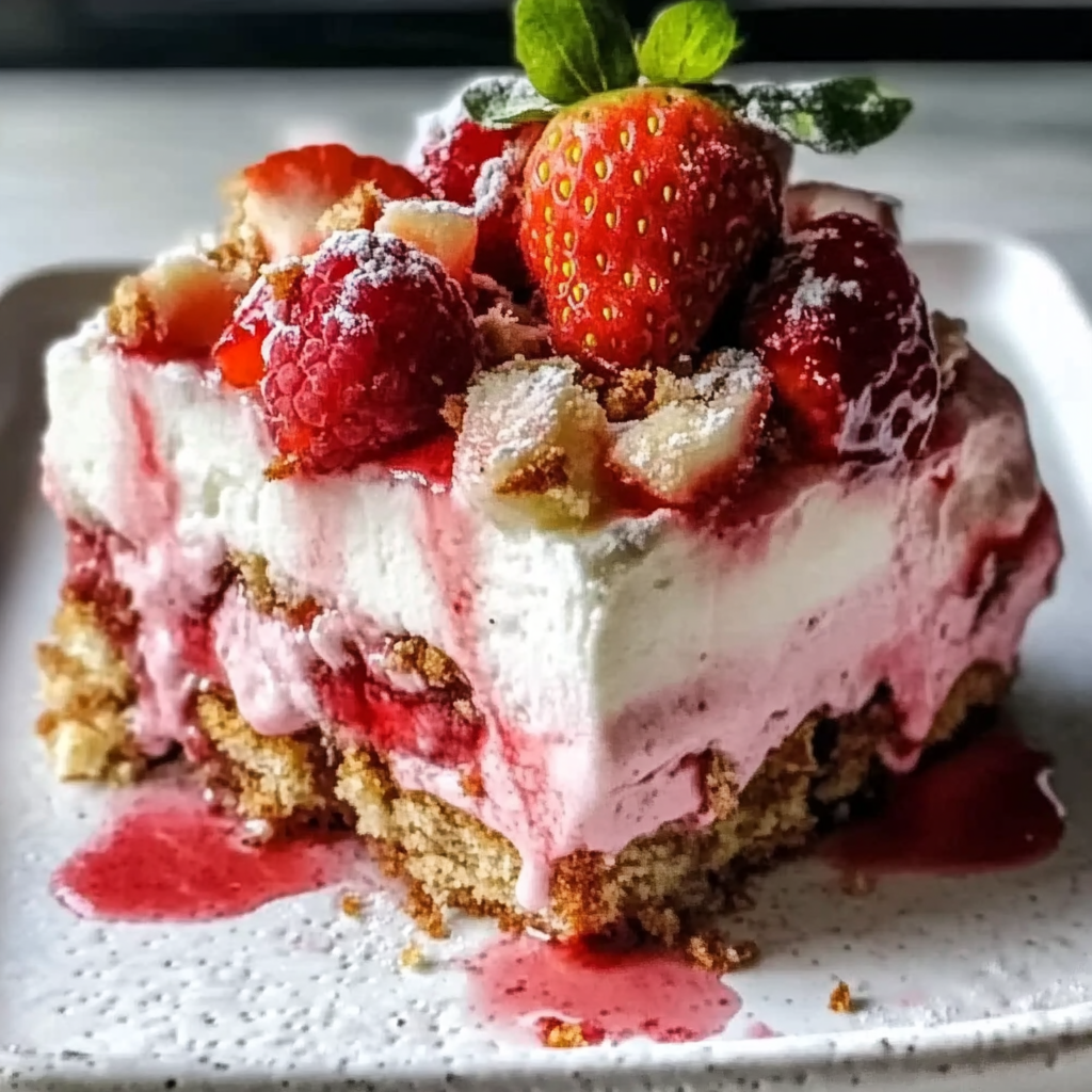 Strawberry Pretzel Ice Cream Cake Recipe