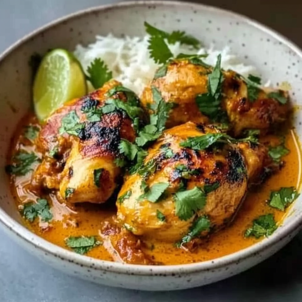Coconut Milk-Braised Chicken with Harissa
