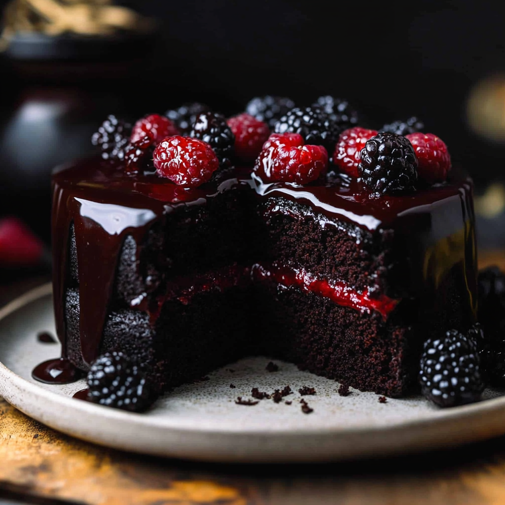 Black Velvet Halloween Cake Recipe