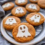Spooky Ghost Brown Butter Pumpkin Cookies