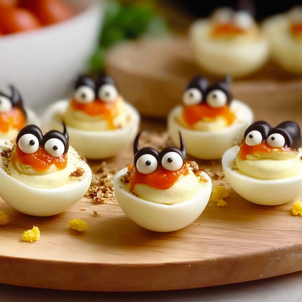 Spider Deviled Eggs