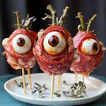 Skewered Salami Eyeballs