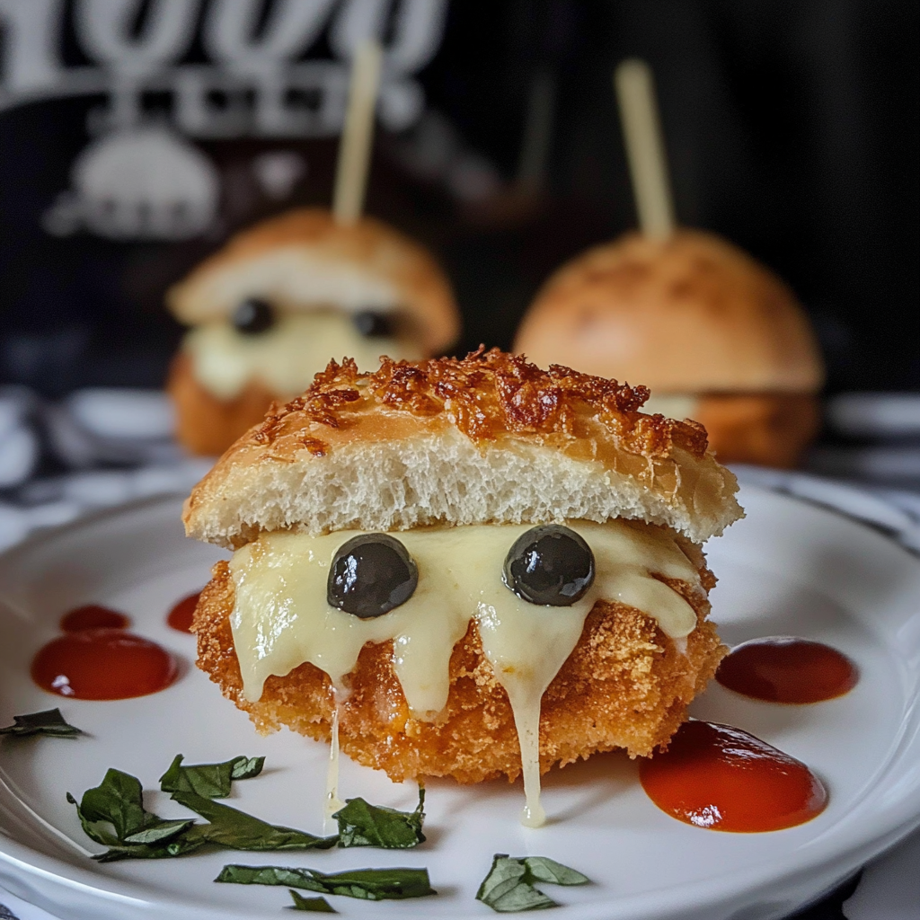 Halloween Chicken Parm Sliders Recipe
