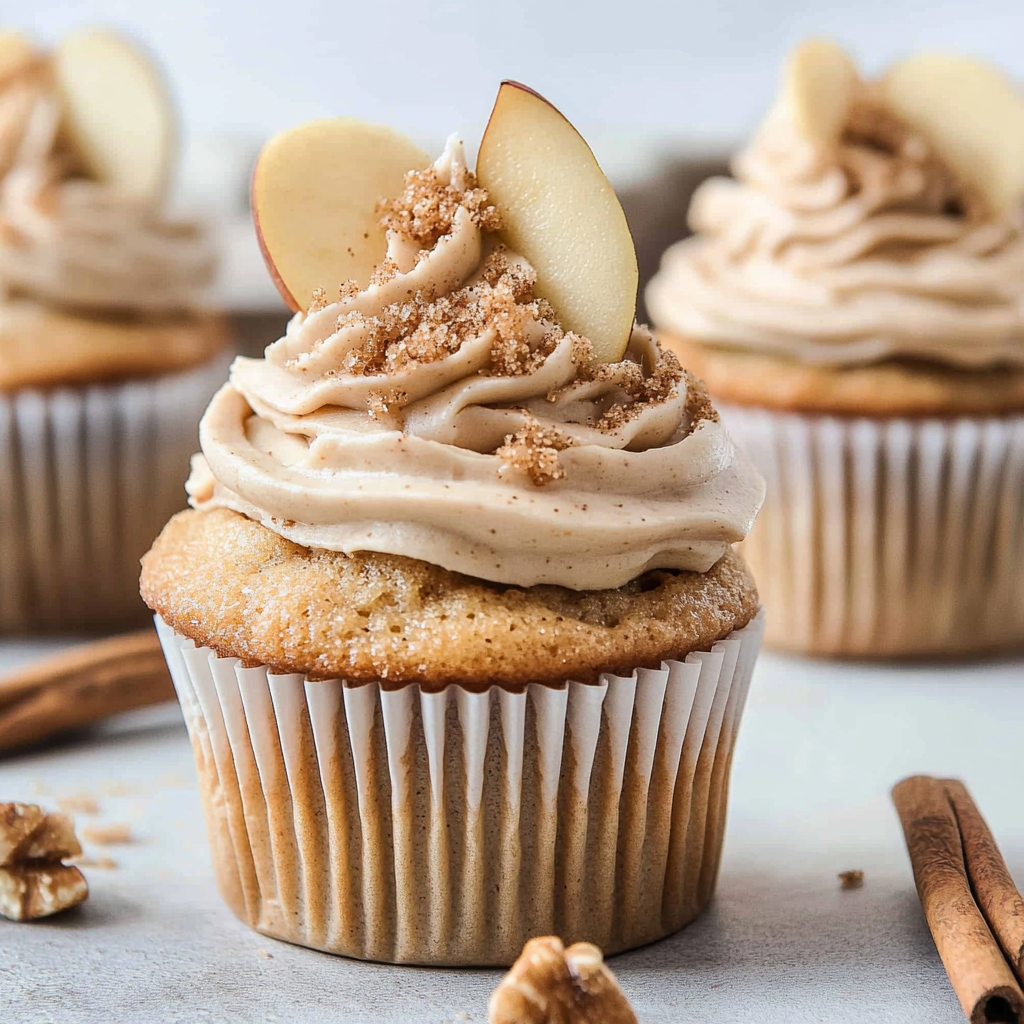 Apple Cider Cupcakes with Brown Sugar