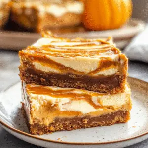 Swirled Pumpkin Cheesecake Bars