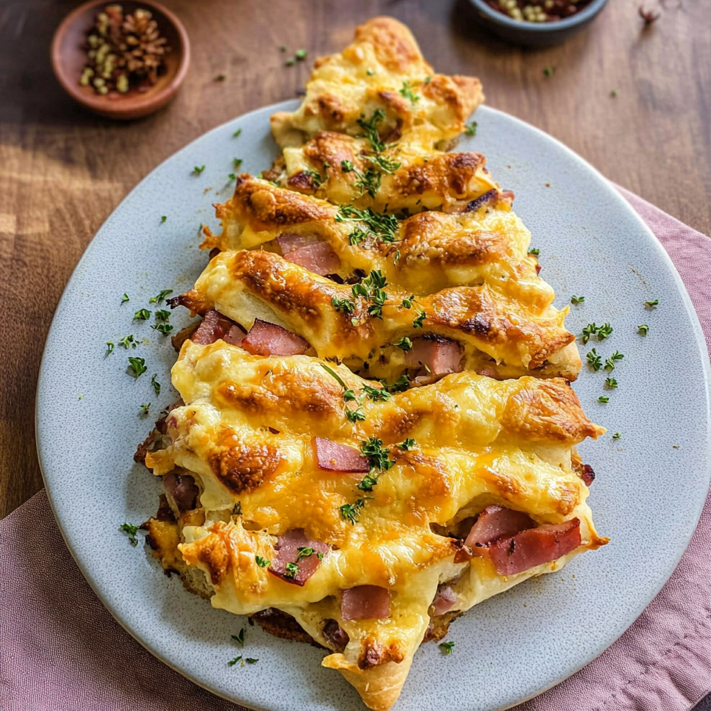 Cheddar and Ham Stuffed Christmas Trees Recipe