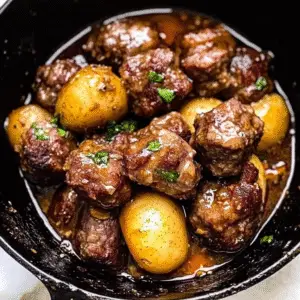 Slow Cooker Garlic Butter Beef Bites Recipe
