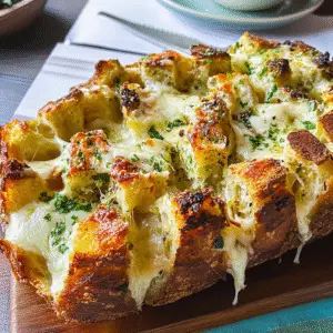Cheesy Pull-Apart Garlic Bread Recipe