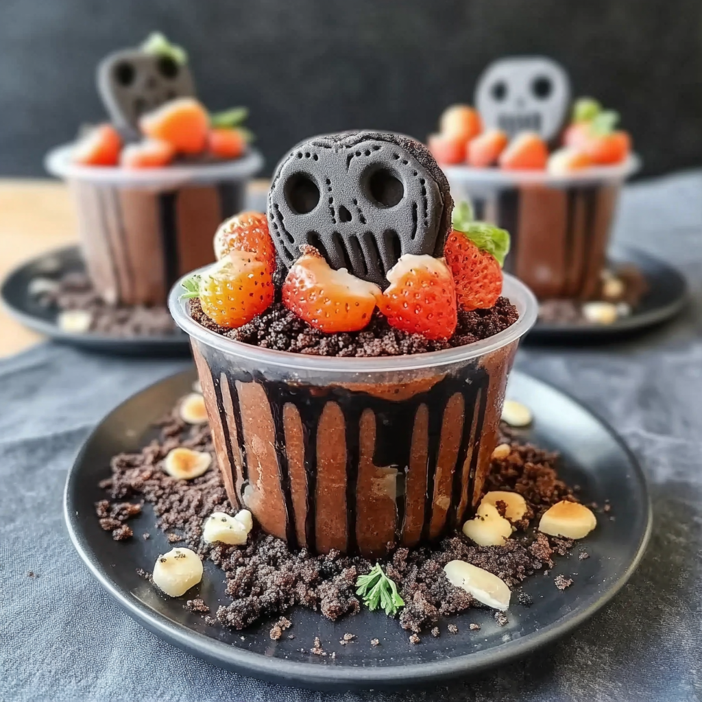 Haunted Graveyard Pudding Cups