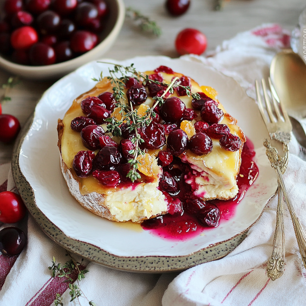 Baked Brie with Cranberries Recipe