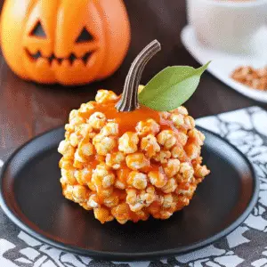 Jack-O’-Lantern Popcorn Balls Recipe