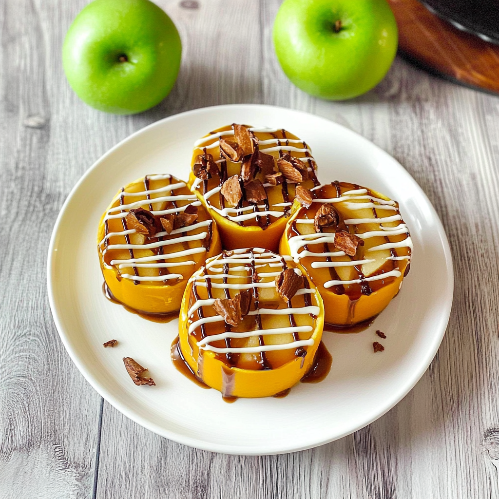 Halloween Caramel Apple Spider Webs Recipe