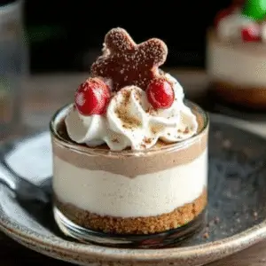 No-Bake Gingerbread Cheesecake Cups