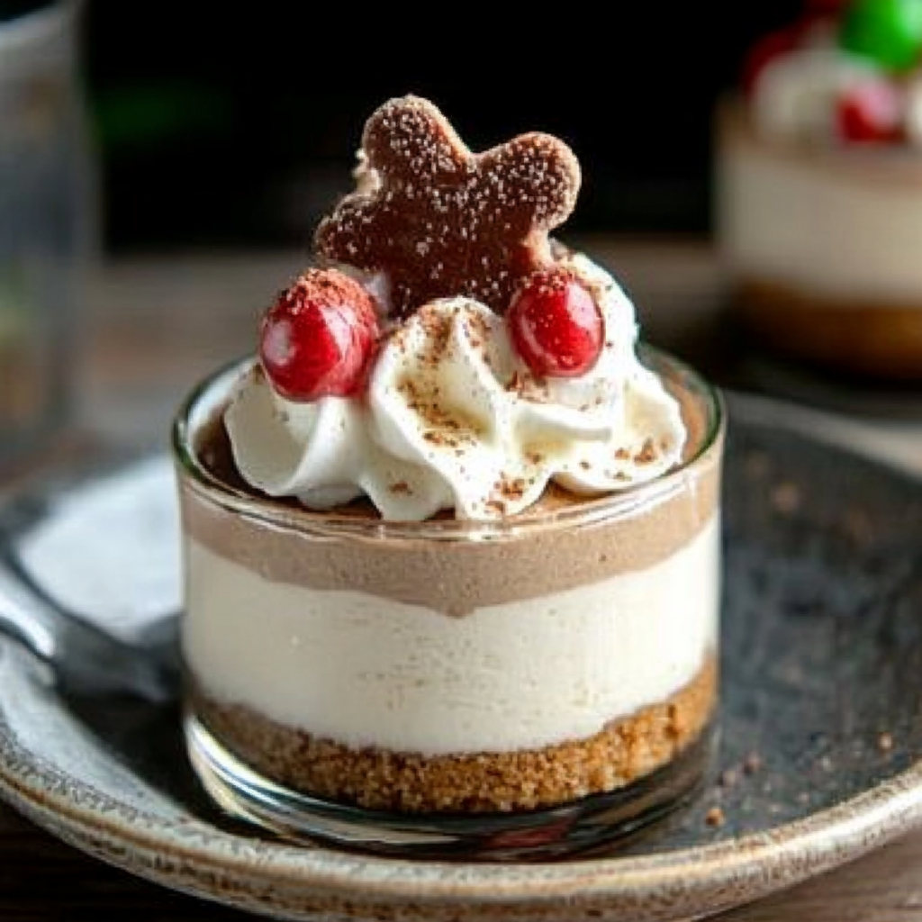 No-Bake Gingerbread Cheesecake Cups