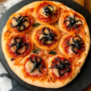 Mini Halloween Spider Pizzas Recipe