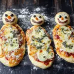 Mini Snowman Pizzas