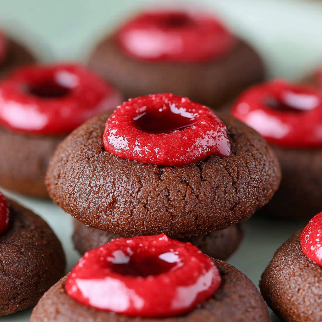 Red Velvet Thumbprint Cookies Recipe