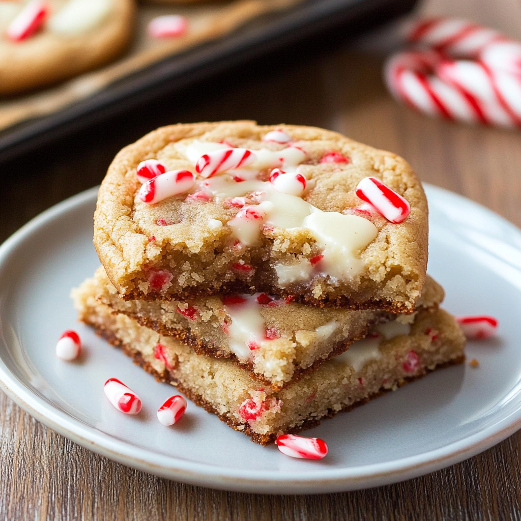 White Chocolate Candy Cane Cookies Recipe