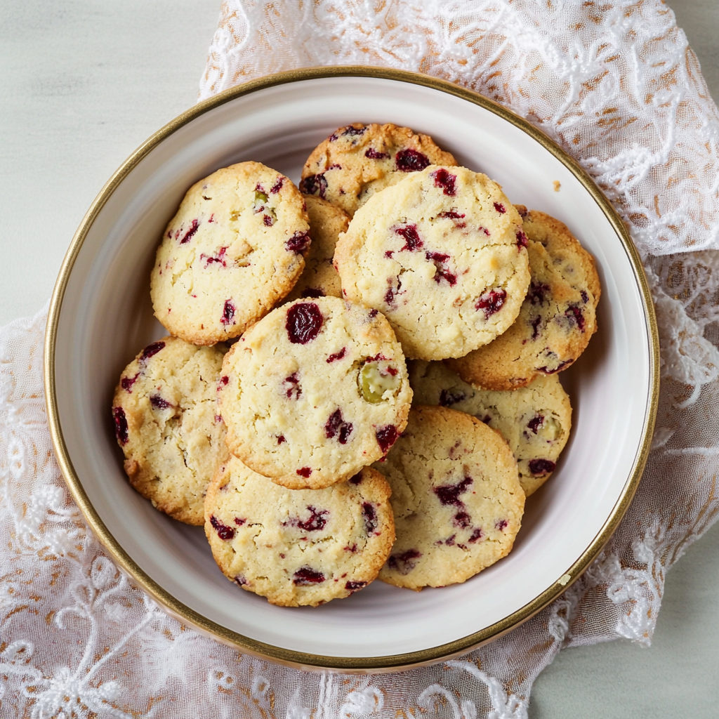 Cranberry Shortbread Cookies