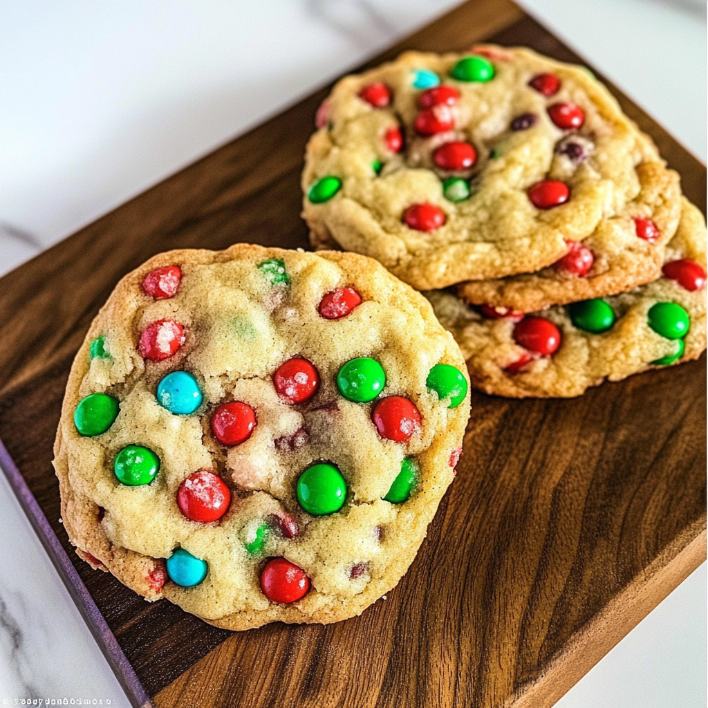 Christmas M&M Cookies Recipe