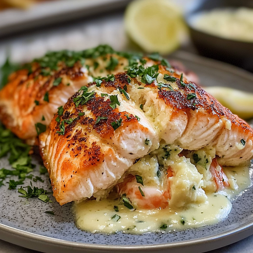 Shrimp Stuffed Salmon Recipe