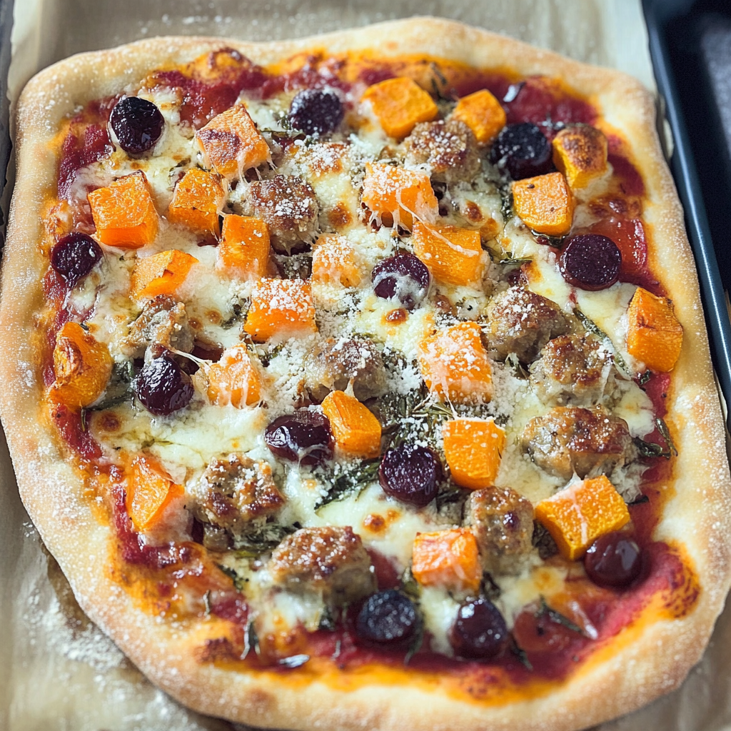 Fall Pizza with Sausage and Squash Recipe