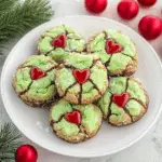 Grinch Heart Cake Mix Cookies