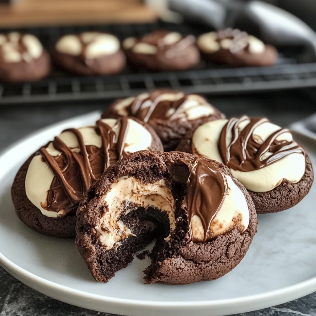 Chocolate Marshmallow Cookies Recipe