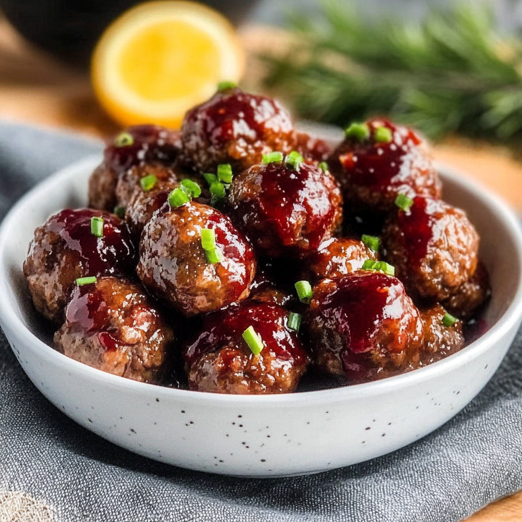 Quick Christmas Cranberry Meatballs Recipe