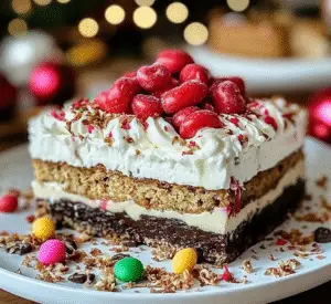 Christmas Cookie Lasagna