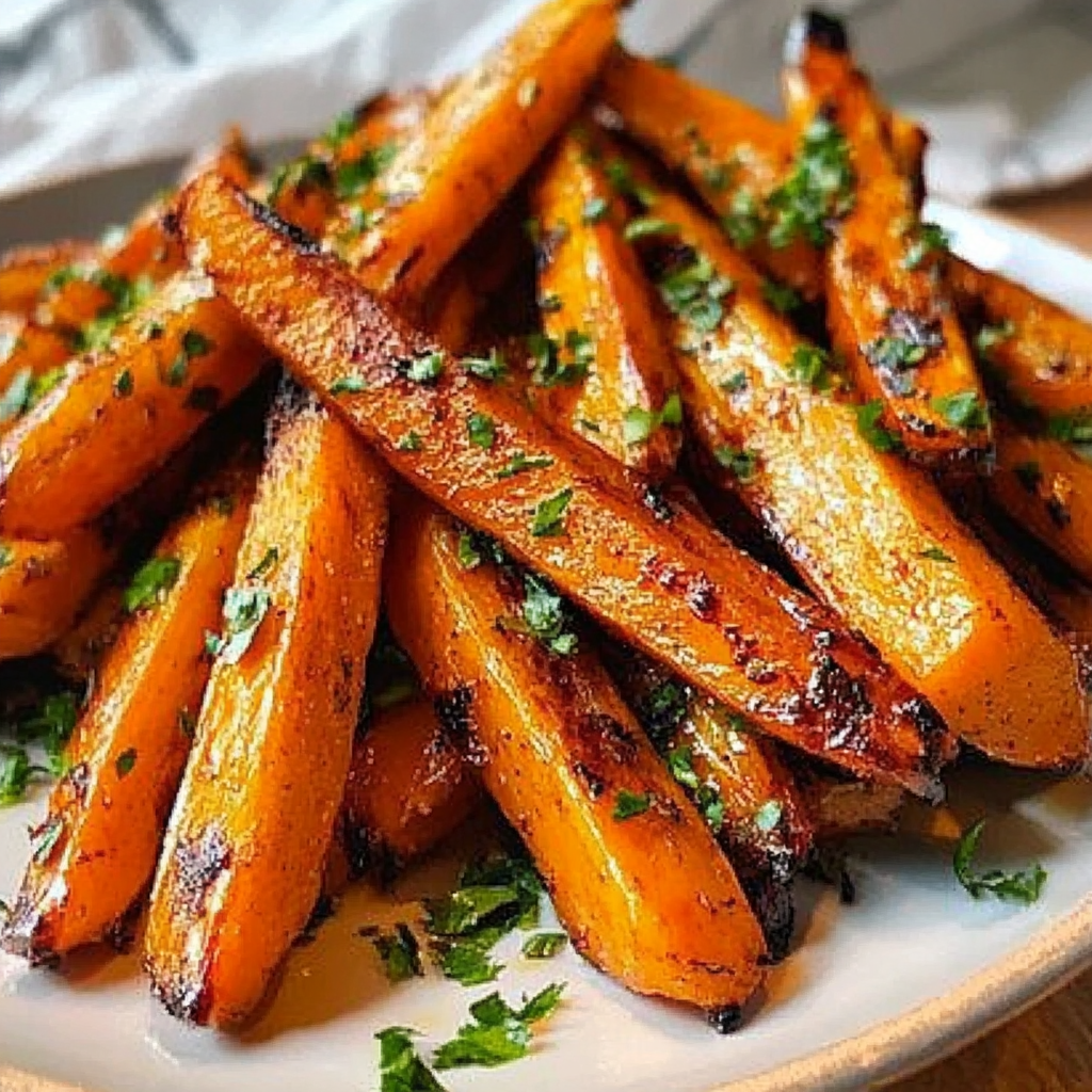 Honey Garlic Butter Roasted Carrots Recipe
