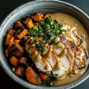 Maple Dijon Chicken & Sweet Potato Bowls Recipe