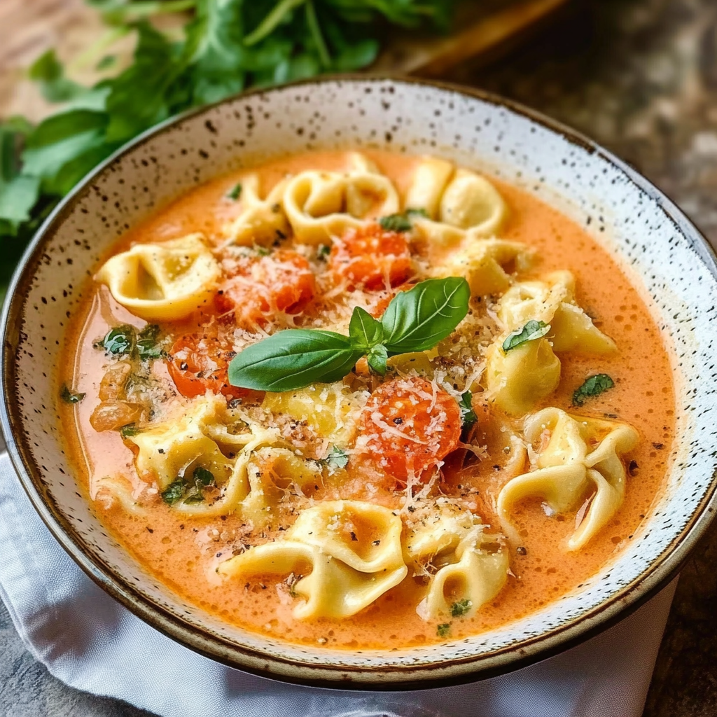 Simple Tomato Tortellini Soup